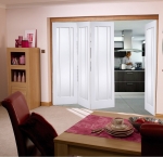 Roomfold Lincoln (panelled) White Internal Folding Sliding Doors